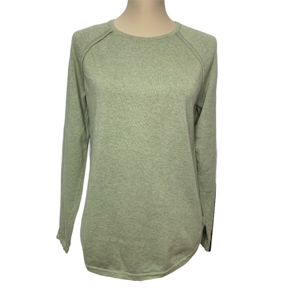 JEANNE PIERRE Light Sage Green Crewneck Sweater